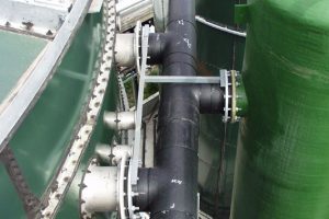 HDPE manifold out feed aerobic water treatment